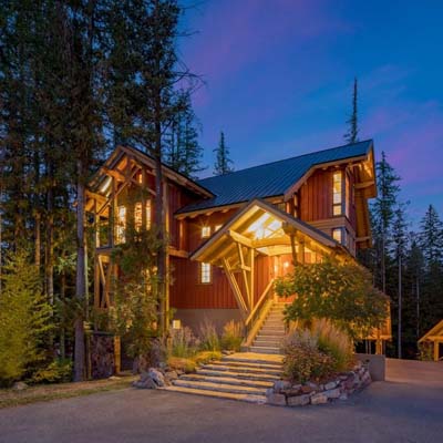 A timberframe home for sale in Fernie currently listed at $1,275,000