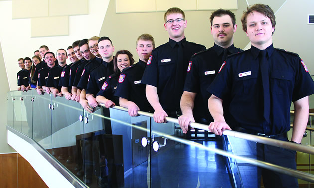 The College of the Rockies Fire Training program 2017 graduates. 