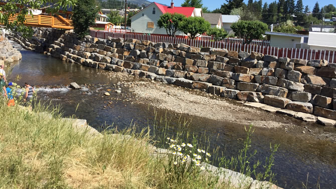 Picture of the second phase of the Mark Creek Flood Mitigation and Redevelopment Project. 