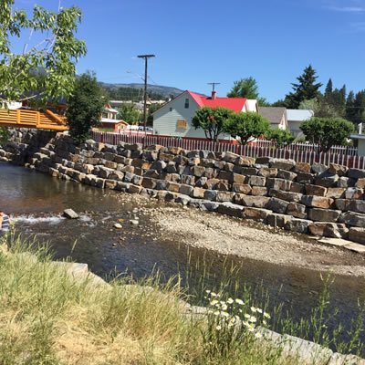 Picture of the second phase of the Mark Creek Flood Mitigation and Redevelopment Project. 