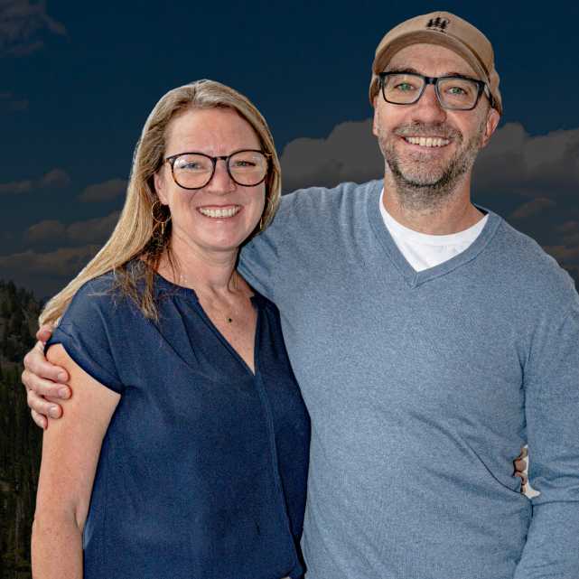 Claire and Phil Gadd standing next to each other