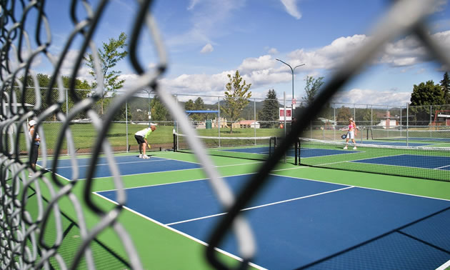 Upgraded tennis and pickleball courts at Gyro Park in Cranbrook.