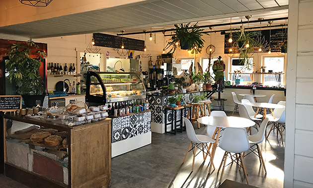 Popular items in the Viibrant Earth Cafe are organic coffee,  sourdough bread and avocado toast.
