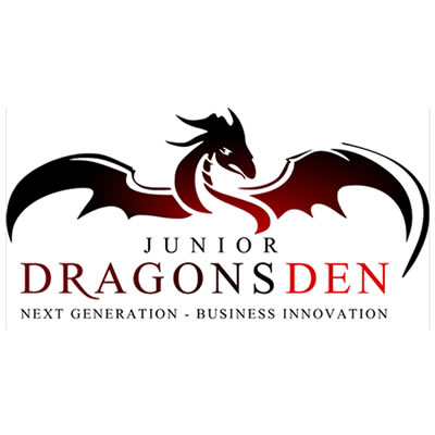 The logo for the Junior Dragon's Den student competition. 