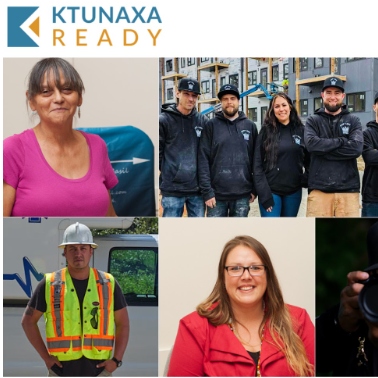 A sample of Ktunaxa businesses ready to connect. Clockwise from top right: Line 49 Jewelry, Pair of Aces Drywall, Jen’s Body Balm, Tobacco Plains Duty-Free Shop, Indigenous View Photography, AshFireWear, Pro Active Safety. 