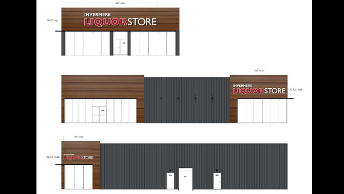 Artist's rendition of the new liquor store in Invermere, B.C.