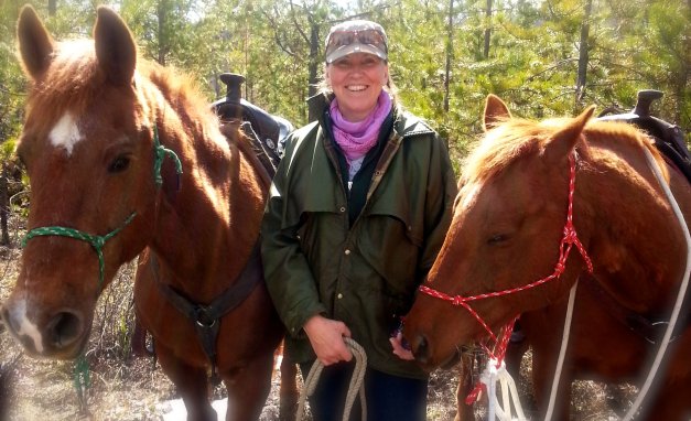 Martina Danzer with members of her healing herd.