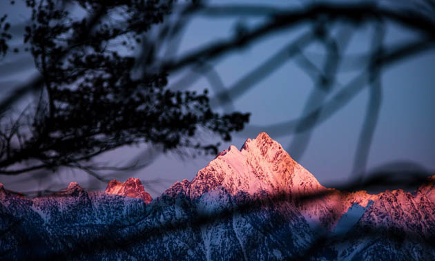 Mount Fisher shown as captured by Indigenous photographer Blaine Burgoyne.