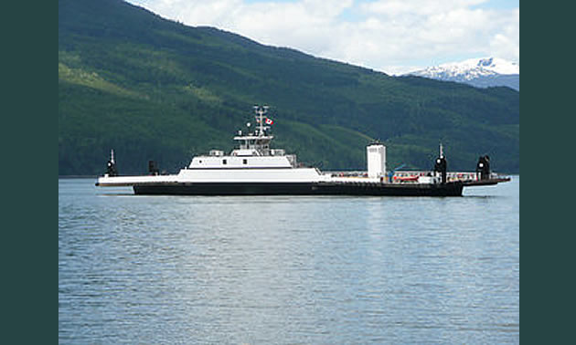 Upper Arrow Lake Ferry is up and running named the MV Columbia