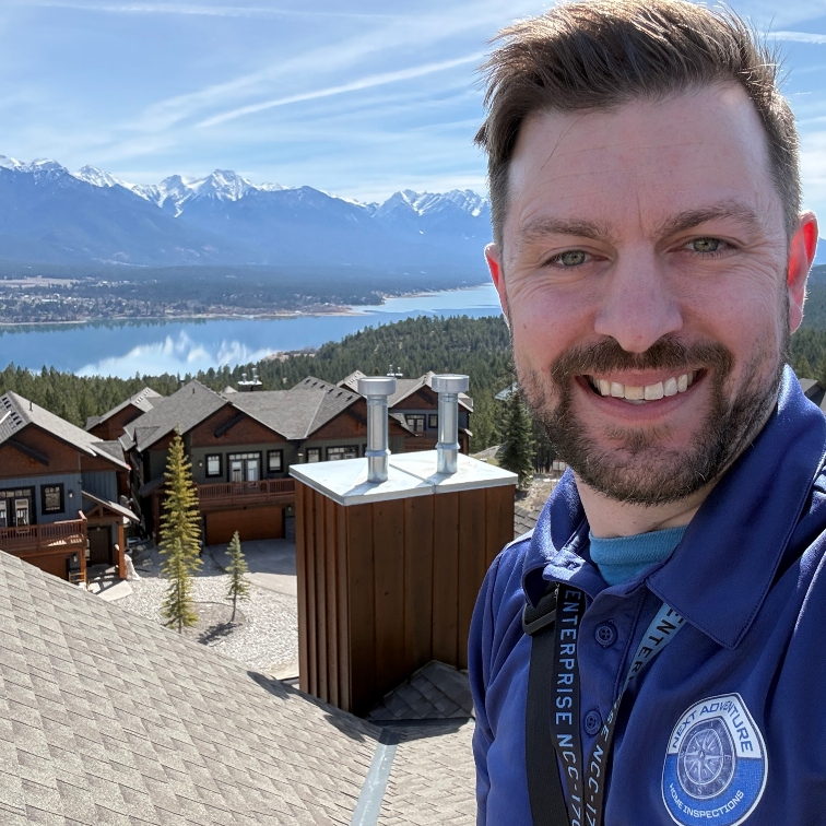 Nic with mountains in the background