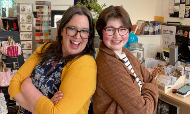 Workers at Notably a book lovers emporium