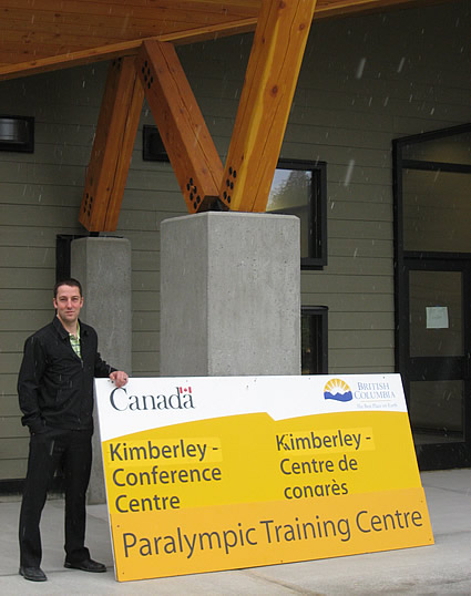 Tim Grenier standing infront of the new Kimberley Athletic Training and conference centre