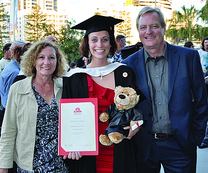 Debbie and Roger Signer joined daughter and College of the
Rockies’ transfer student, Michelle, at her graduation