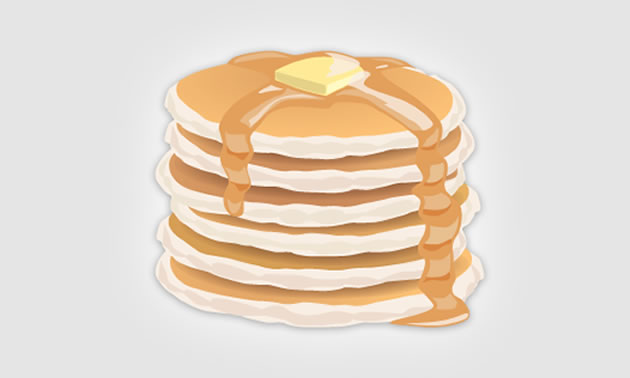 Photo of an animated stack of pancakes