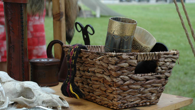 A selection of Viking handicrafts. 