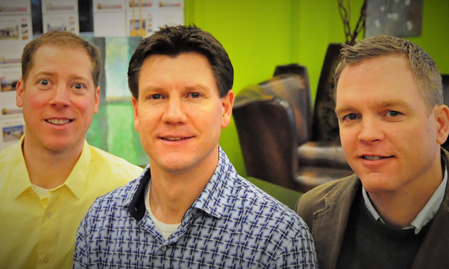 The Property Lab Team. From left to right: Brady Lake, Tad Lake and Paul Shreenan.