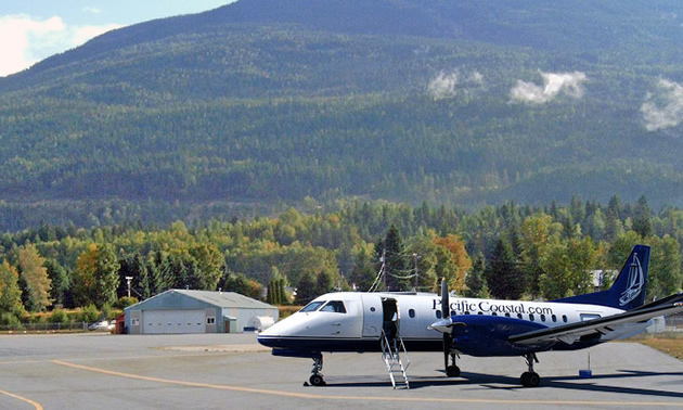 Picture of Pacific Coastal airplane at the Revelstoke airport. 