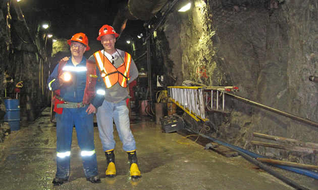 Photo two men at Roca Mine