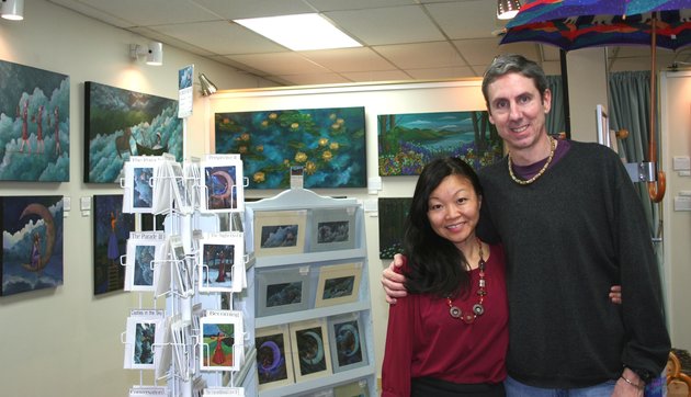 Ting Yuen and Paul Morel run the artist-owned-and-operated Art Rush Gallery in Golden. She's the painter, he's the photographer and they both craft a line of jewelry.
