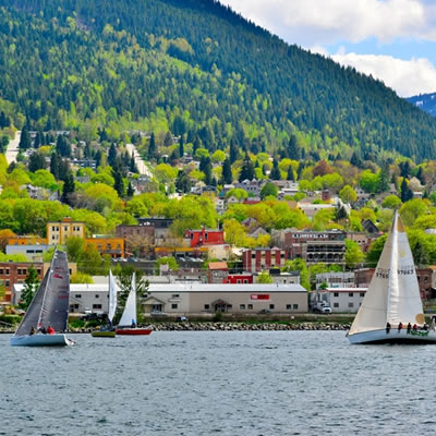 Picture of sailboats in Nelson, B.C. 