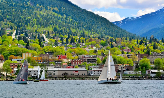 Picture of sailboats in Nelson, B.C. 