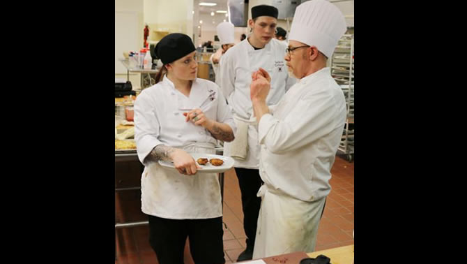 Selkirk College instructor Gary Thompson (right) will be leading the learning in the Professional Cook 3 Program starting on February 15 at Nelson's Tenth Street Campus. 