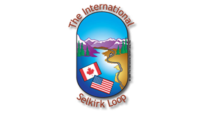 Logo of the International Selkirk Loop. 