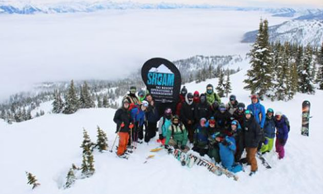 Students in the Selkirk College Ski Operations & Management Program. 