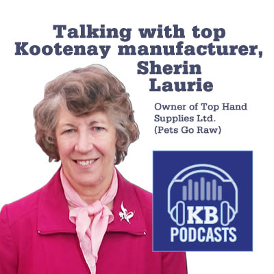 KB podcast logo, with picture of Sherin Laurie. 