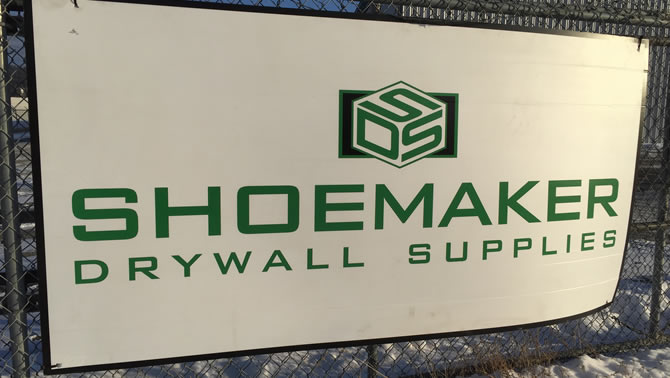 Shoemaker Drywall Supplies sign
