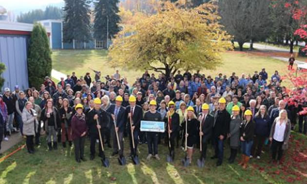 Selkirk College students and staff were joined by industry partners and members of the community for the official ground breaking ceremony. 