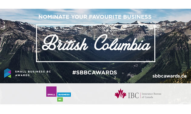 Graphic for the Small Business BC Awards. 