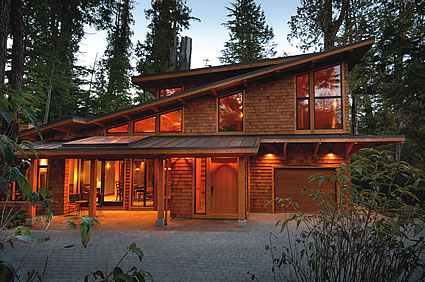 House built with Canadian Timberframes wood