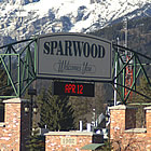 sign at the entrance to Sparwood