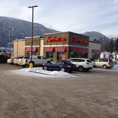 Picture of the Sparwood Tim Hortons. 