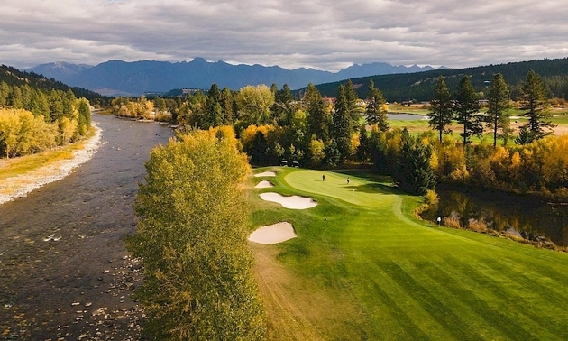 overhead view of the St. Eugene golf course