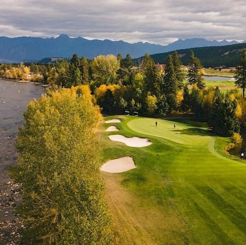 overhead view of the St. Eugene golf course