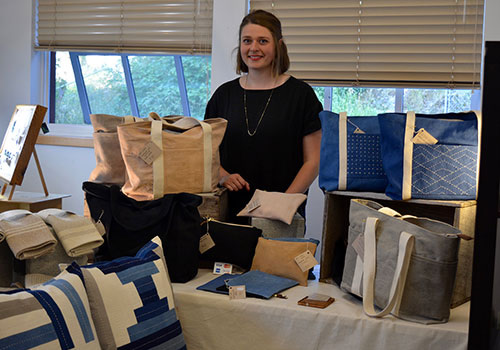 Rebekah Krahn, recent graduate from the Textiles Studo at KSA. 