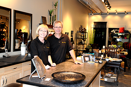 Wendy and Daryl Stankewich in their store
