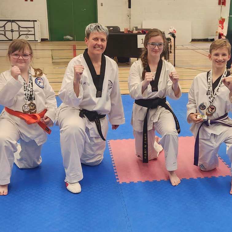 students at martial arts