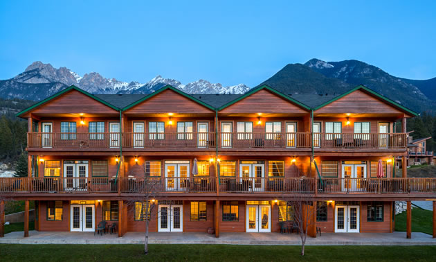 Row of townhouses. 