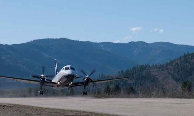 Plane taking off at YZZ