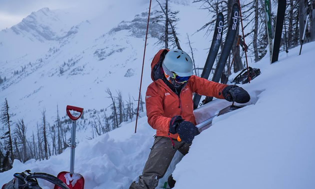 A member of Avalanche Canada’s South Rockies Field Team helps keep backcountry users safe. Columbia Basin Trust is committing $450,000 over three years to the organization.