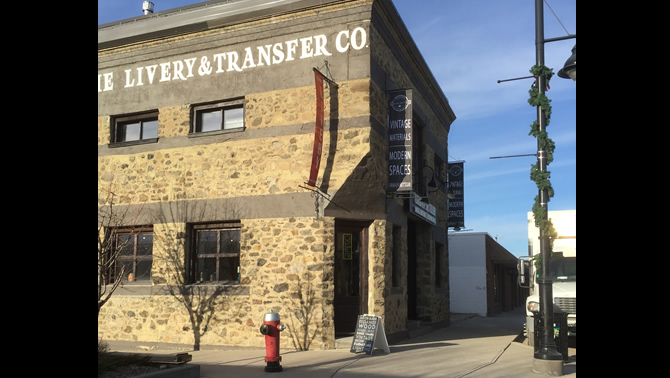 Picture of the old Fernie Livery and Transfer Co., new home of upscale furniture store, the Urban Settler. 