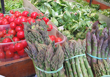 vegetables and fruit at a marketplace