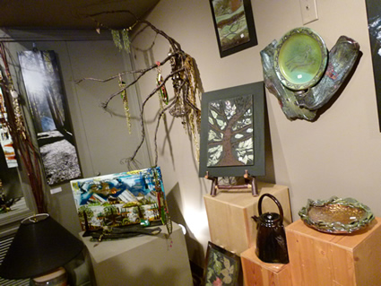 Photo of artwork on display at the Back Room Collaborators