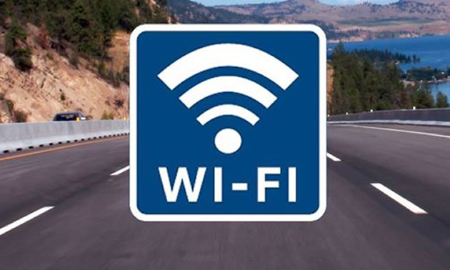 Example of highway wi-fi sign.