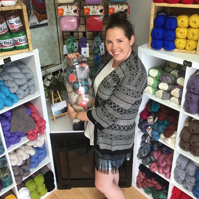 Sydney Klause, owner of the Yarn Collective. 