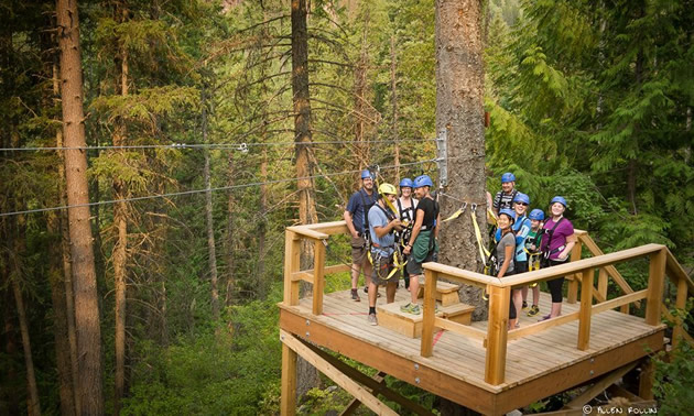 When completed the project will include a combination of six ziplines crossing Fairmont Creek in several locations. 